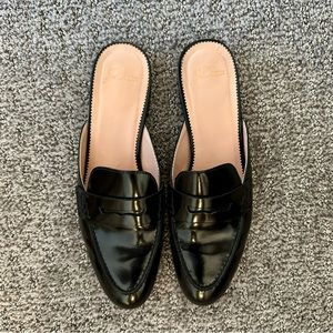 J Crew Academy Patent Leather Mules